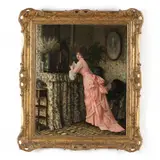 The Love Letter by Jeanne Samson Fichel, Oil on canvas (lined), sold Sep 2022