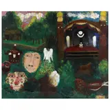 North China Temple by Minnie Evans, Collage with oil, sold Sep 2022