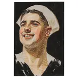 Study for a US Navy Poster by J. C. Leyendecker, Oil on canvas, sold Sep 2022