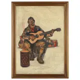 Soldier with Package from Home by Herbert Paus, Oil on canvas, sold Sep 2022