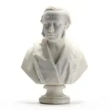 Marble Portrait Bust of James Syme by William Brodie, Carved white marble, sold Sep 2022