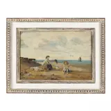 Children on the Beach by Louis Michel Eilshemius, Oil on fiberboard, sold Sep 2022