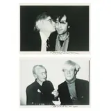 Two Photographs of Andy Warhol, John Lennon, and Georgia O'Keeffe ( Warhol: Ten Images ) by Christopher Makos, Each a black-and-white photograph, sold Sep 2022