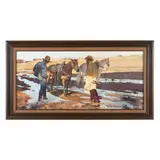 Mud Footin by Oleg Stavrowsky, Oil on Masonite, sold Sep 2022
