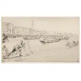 Venice by James McBey, Etching and drypoint, sold Aug 2022