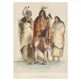 North American Indians, No. 1 by George Catlin, Hand-colored lithograph, sold Aug 2022