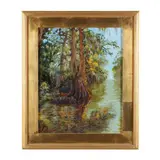 Chowan County Swamp by Jane C. Perry, Oil on canvas, sold Aug 2022