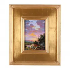Flowing River by Thomas DeDecker, Oil on board, sold Aug 2022