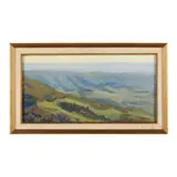 West From Mountain Lake by Frank Hobbs, Oil on panel, sold Aug 2022