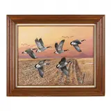 Canada Geese in Fiight by Duane Raver Jr., Acrylic on canvas, sold Aug 2022