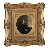 Portrait of Mary Coleman Wortham by George Linen, Oil on canvas, sold Aug 2022