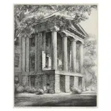North Carolina State Capitol (West Porch), Raleigh by Louis Orr, Etching, sold Aug 2022