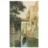 Venetian Scene by Alberto Prosdocimi, Watercolor on paper, sold Aug 2022