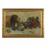 Still Life with Grapes by Emanuele Costa, Oil on canvas, sold Jul 2022
