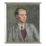 Portrait of a Young Man by Eunice Clay Pritchett Squire, Oil on canvas, sold Jul 2022