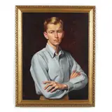 Portrait of a Young Man by Ronald Lee Anderson, Oil on canvas, sold Jul 2022