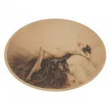 Eve by Louis Icart, Etching and aquatint in colors, sold Jul 2022