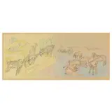 Pastoral View, Goats and Sheep by Jacques Villon, Lithograph in colors, sold Jul 2022