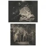 Two Shakespeare Engravings by Peter Simon, Each an etching and engraving, sold Jul 2022