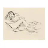 Two Nudes by Raphael Soyer, Lithograph, sold Jun 2022