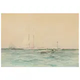 Maritime Scene by Hendricks Hallett, Watercolor on paper, sold Jun 2022
