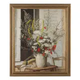 Still Life with Flowers by Henry Déziré, Oil on canvas, sold Jun 2022
