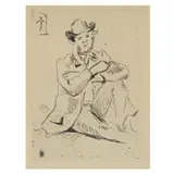 Portrait du Peintre A. Guillaumin au Pendu by Paul Cézanne, Etching on cream laid paper (possibly a restrike etching), sold Jun 2022
