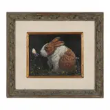 Bunny and Butterfly by Arne Charles Besser, Oil on canvas, sold Jun 2022