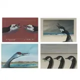 Four Original Paintings of Waterfowl by James Carter, Mixed media on paper, sold Jun 2022
