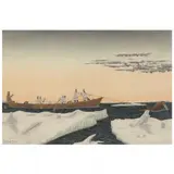 Walrus Hunt by Kivetoruk Moses, Colored pencil, sold Jun 2022