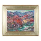 The Trout Stream by James P. Kerr, Oil on canvas, sold Jun 2022