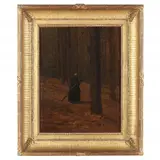Old Woman Gathering Brush by Winslow Homer, Oil on canvas (lined), sold Jun 2022