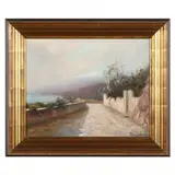 View of Mount Etna by Edward Gay, Oil on canvas (lined), sold Jun 2022