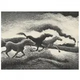 Running Horses by Thomas Hart Benton, Lithograph, sold Jun 2022