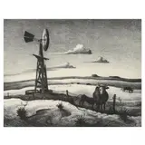 West Texas by Thomas Hart Benton, Lithograph, sold Jun 2022