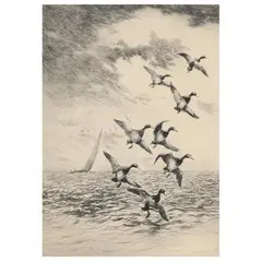 Restless Waters by Roland Clark, Etching and dry point, sold Jun 2022