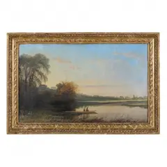 A Pair of Anglers by Henry John Boddington, Oil on canvas, sold May 2022