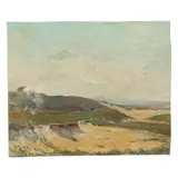 Landscape with Sand Dunes by J. Bourdier, Oil on board, sold May 2022