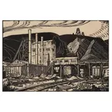 Rosedale Mine Tipple by Margaret Dorothy Shelton, Linocut, sold May 2022