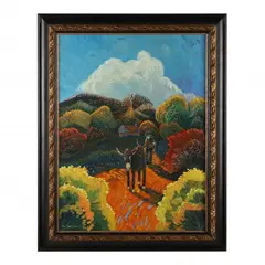The Road Home by Ed Sandoval, Oil on canvas, sold May 2022