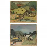 Apple Market and Chenille Factory (two works) by Buell Whitehead, Lithographs in color, sold May 2022