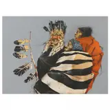 Medicine Hat by Paul Pletka, Lithograph of three elders, sold May 2022