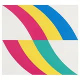 Waving Stripes by Charles Hinman, Embossed silkscreen print in colors, sold May 2022