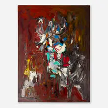 Nature Experience by Ralph Rosenborg, 1965, oil on jute canvas, sold Aug 2025