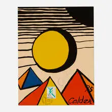 30th Anniversary of the World Federation of United Nations Associations Print by Alexander Calder, 1975, lithograph in colors; postage stamp, sold Jul 2025