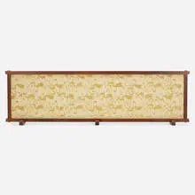 Monumental frame by George Nakashima, 1976, rosewood, velvet, sold Jul 2022