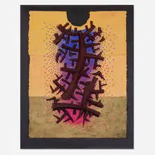 Untitled by Irving Harper, paper construction, handmade paper, sold Jul 2022
