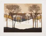 Tree Vista by Virgil Thrasher, 1982, serigraph, sold Oct 2025