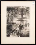 Untitled by Camille Paul Josso, etching, sold Oct 2025