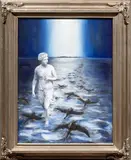 Untitled by Anton Kropotkinsky, 2018, oil on board, sold Oct 2025